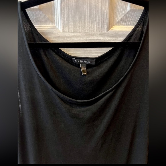 Eileen Fisher 100% Silk Everyday Tank Top Black Sleeveless Top Size Medium - Picture 5 of 16